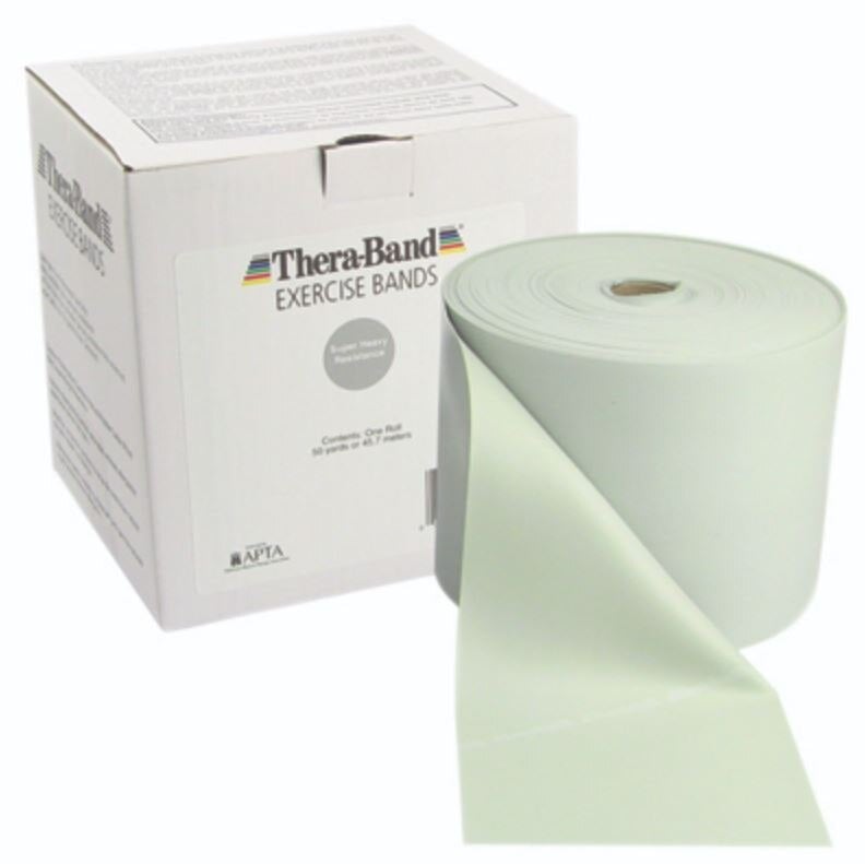 Thera-Band Latex Resistance Band, Silver (Super Heavy), 5" x 50 yd Roll