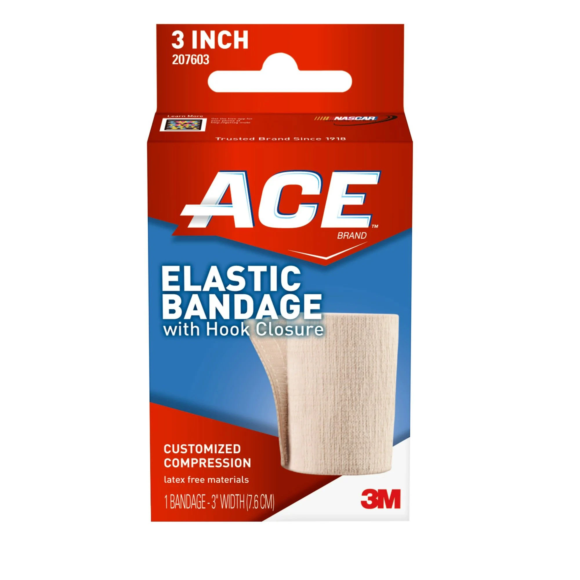 ACE Stretch Bandage Elastic 3" x 5.3' Beige Non-Sterile (72/Case)