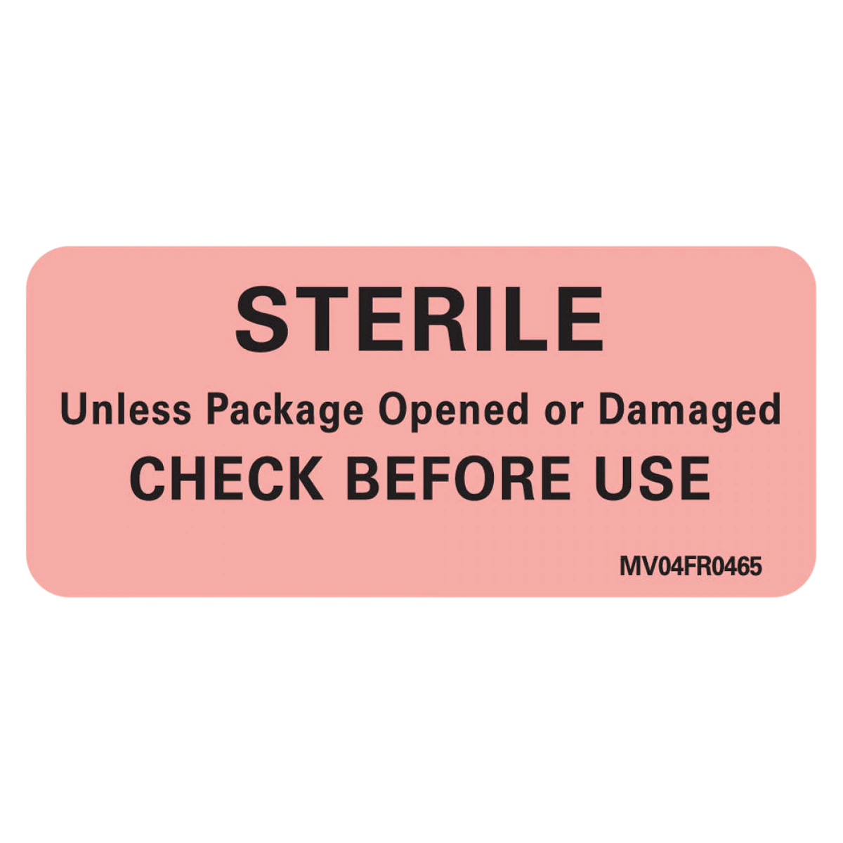 Precision Dynamics Sterile Unless Label, Red, 2-1/4" x 1", 1" Core, Roll