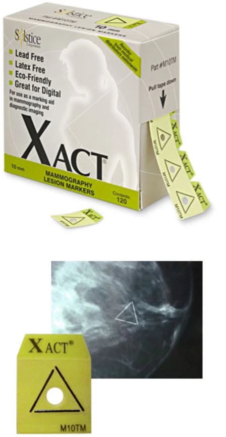 Solstice Xact Lesion Marker, 10mm, for Mammography, 2880/Case