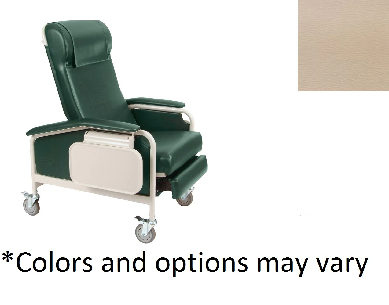 Winco CareCliner XL Clinical Recliner with Heat/Massage, Vinyl, 450 lb Capacity, Manual, Each