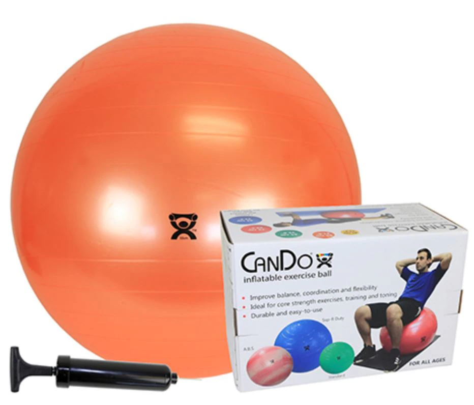 CanDo Economy Exercise Ball, PVC, 22" Diameter, Orange