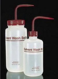 Nalgene Wash Bottle, HDPE, Red, 500 mL, Fluorinated, 2/Package