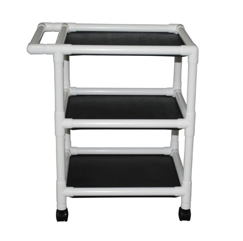 MJM International Utility/Linen Cart, PVC, 24x25x31-1/2"