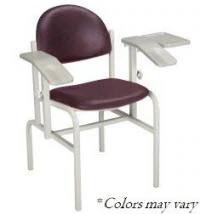 Brewer Company Blood Draw Chair, Royal Blue, Steel Frame, 350 lb Capacity