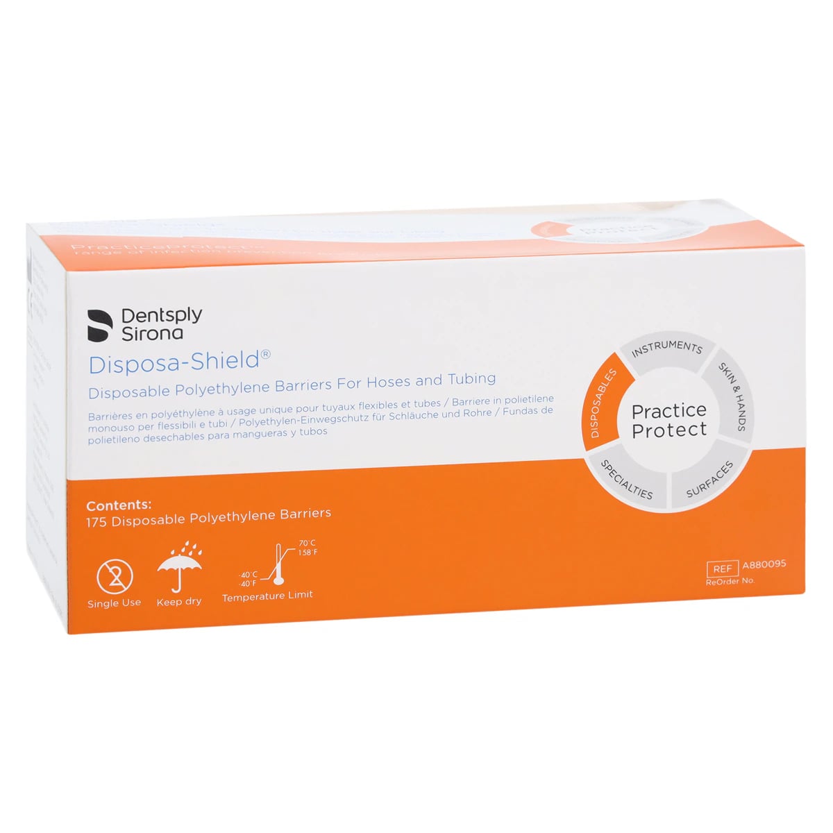 Disposa-Shield Barrier Dental Hose Cover, Clear, 2" x 24", 175/Box, A880095