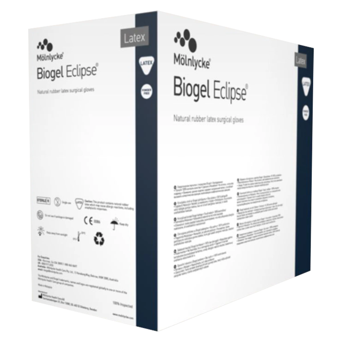 Biogel Eclipse Surgical Gloves, Powder-Free Latex, Size 6.5, Straw