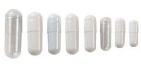 Ezy-Dose Empty Gelatin Capsules, Size #3, Clear, 0.27 mL, 1000/Bx
