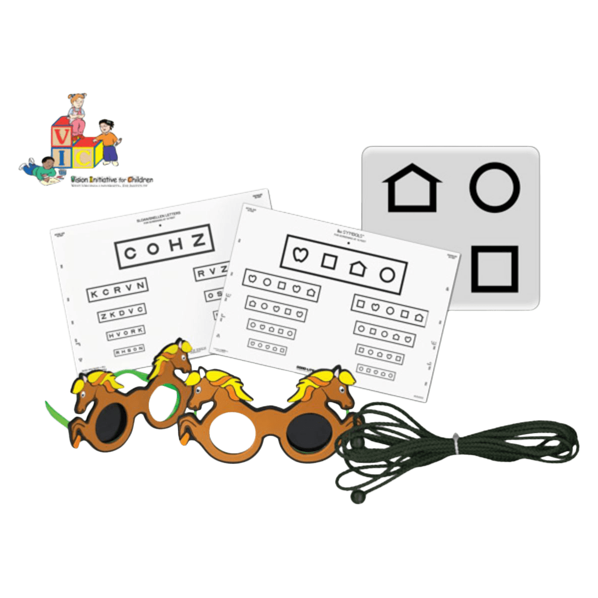 Good-Lite LEA Symbols Wall Chart for Vision Testing, 10 ft Testing Distance