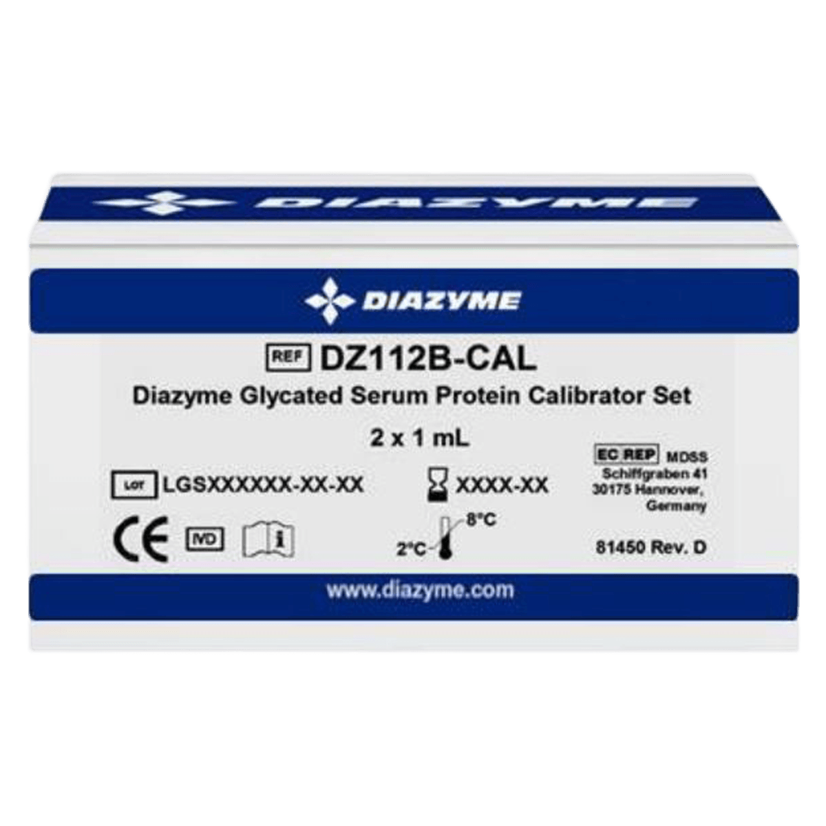 Diazyme Fructosamine Calibrator for Analyzer, 2 x 1 mL Liquid, Each