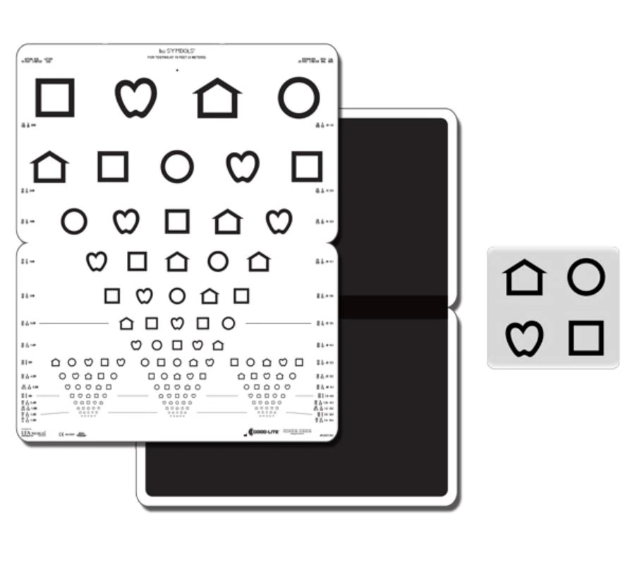 Good-Lite LEA Symbols Distance Vision Testing Chart, 10 ft Testing Distance