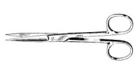 Integra Neurosciences Operating Scissors, Curved, 5" Stainless Steel, Each