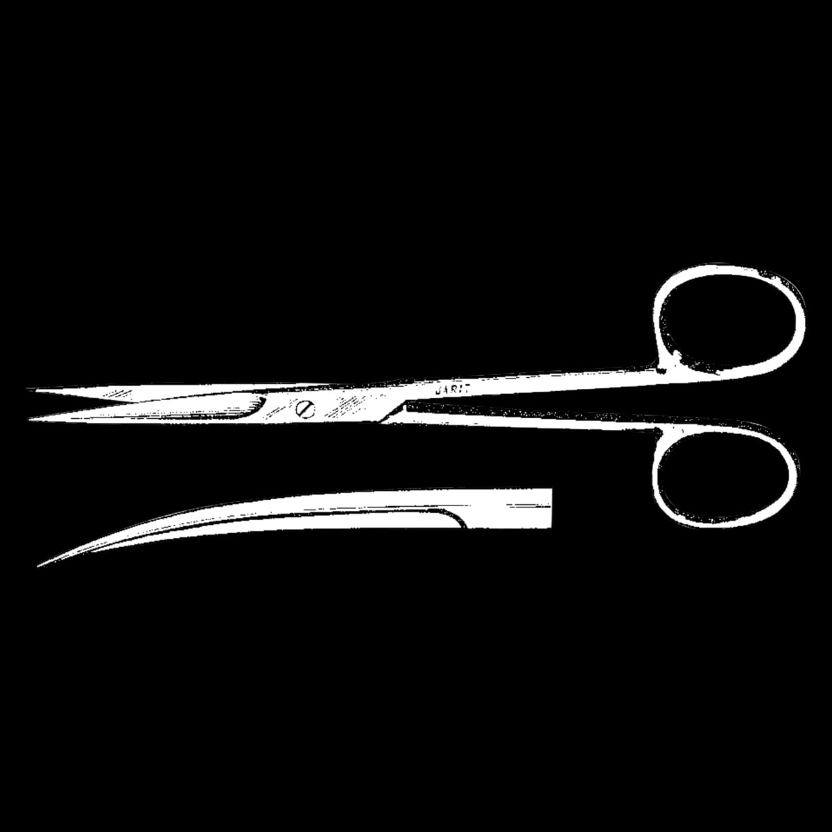 Deaver Operating Scissors, Curved, 5-1/2", Stainless Steel, Each