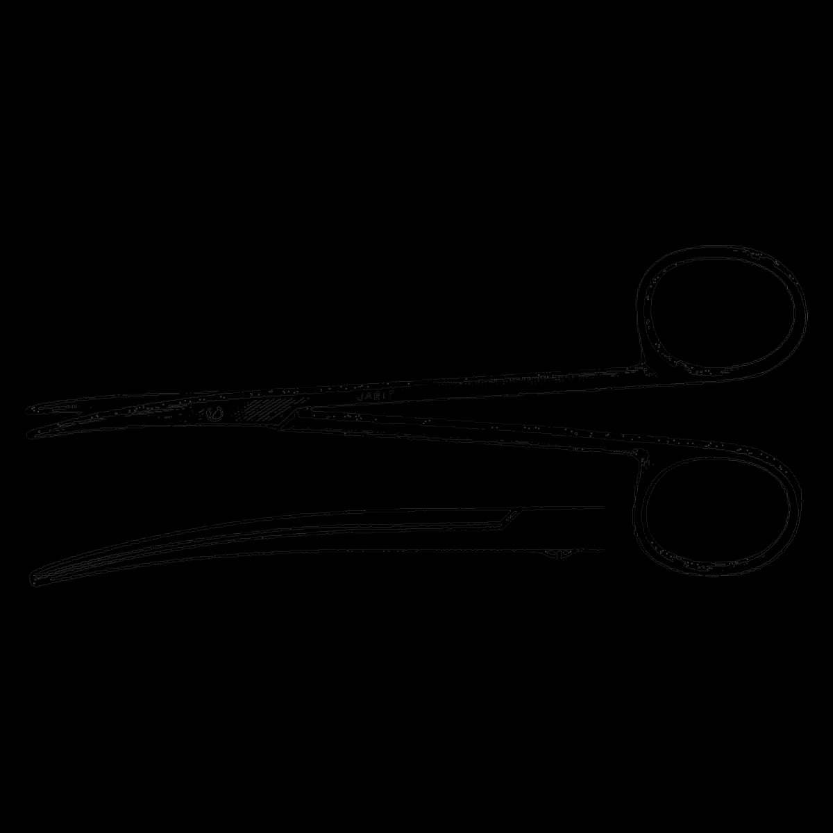 Jarit Dissecting Scissors, Curved, 5-1/4" Stainless Steel, Each