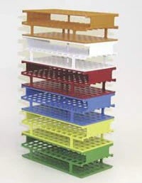 Nalgene Unwire Test Tube Rack, Acetal Plastic, 13mm, 72-Place, Green, Each