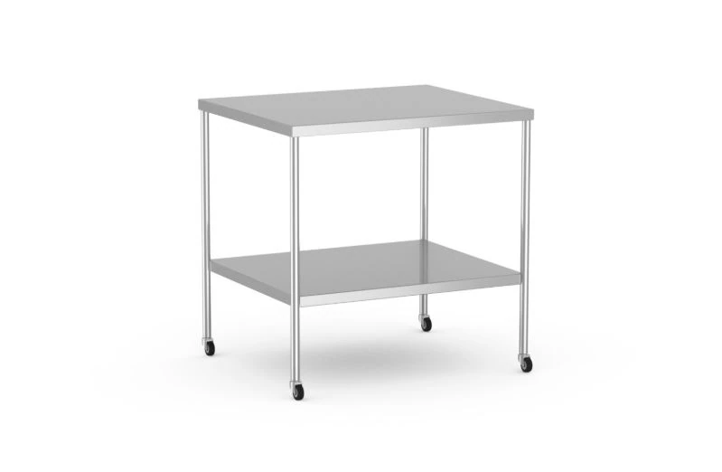 Mac Medical Instrument Cart, Stainless Steel, 36"W x 30"D x 36"H, 4 Swivel Casters