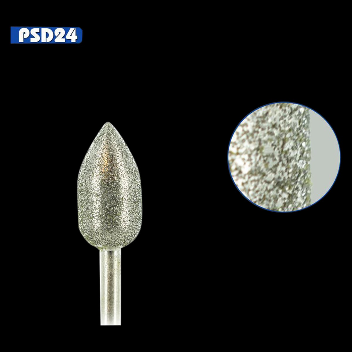 Diamond Pear Debriding Burr, 3/32", PBS, Each