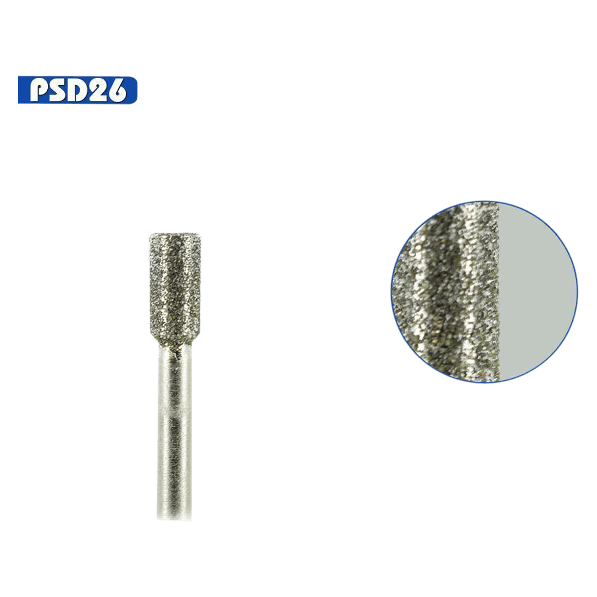 PBS Diamond Bur, Short, 3/32" Shank, Small Barrel, Single (Medicool Inc)