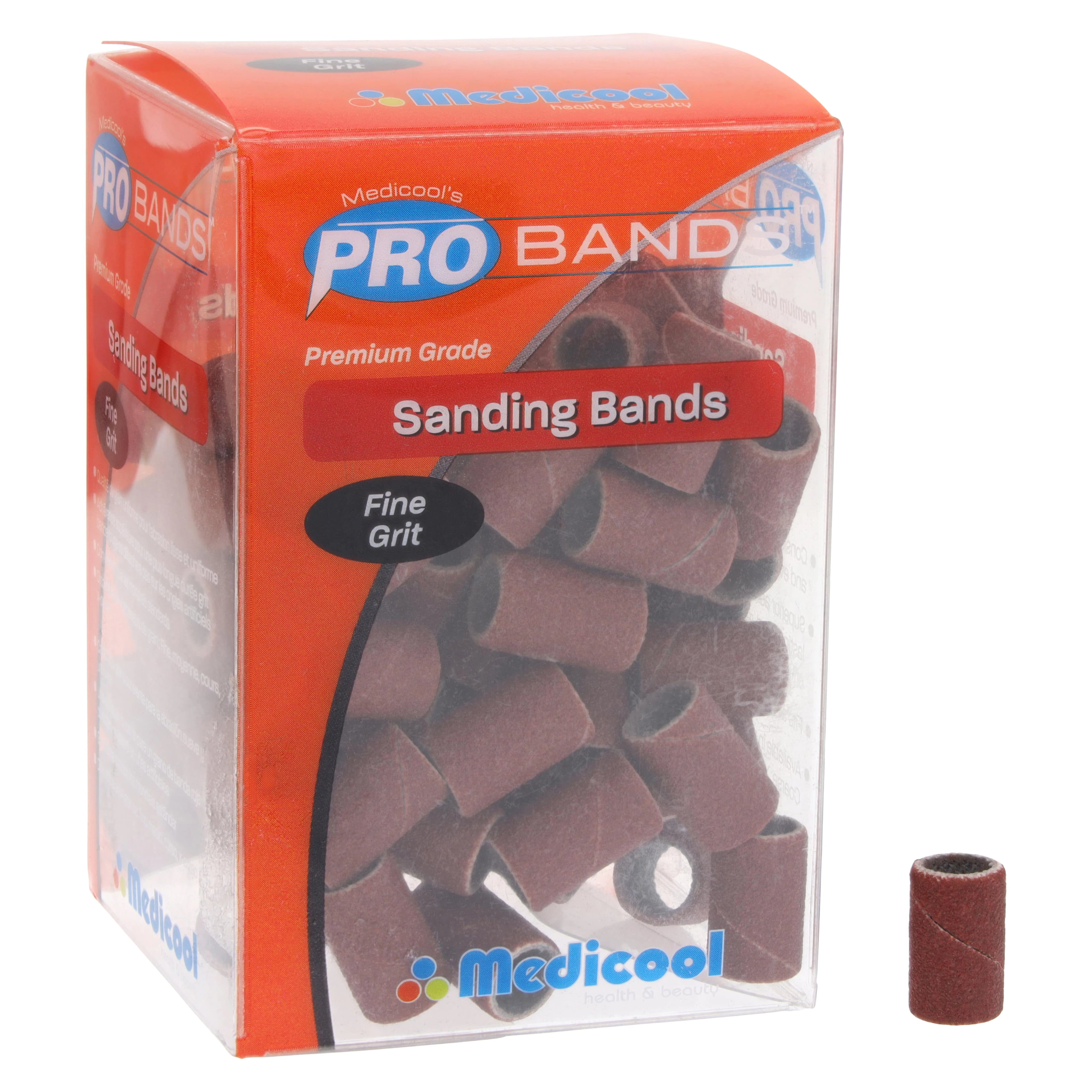 Medicool Sanding Bands, Fine Grit, with Mandrel, 100/Box