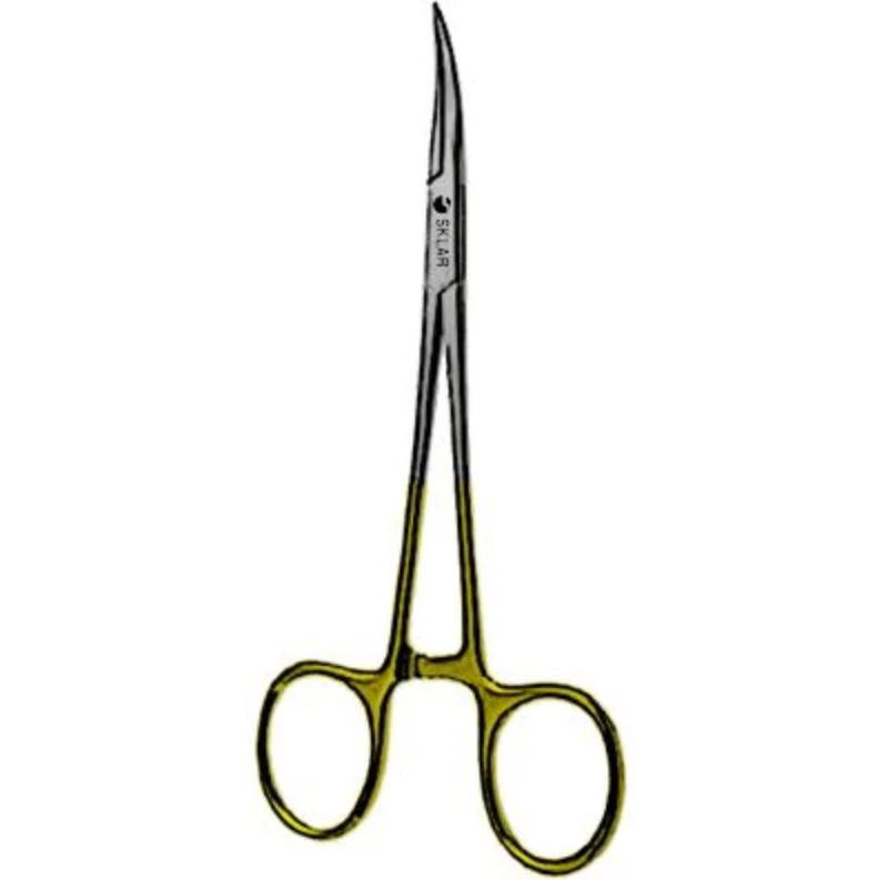 Sklar Instruments Vasectomy Piercing Forcep, Curved, 5-1/2", Stainless Steel, Each