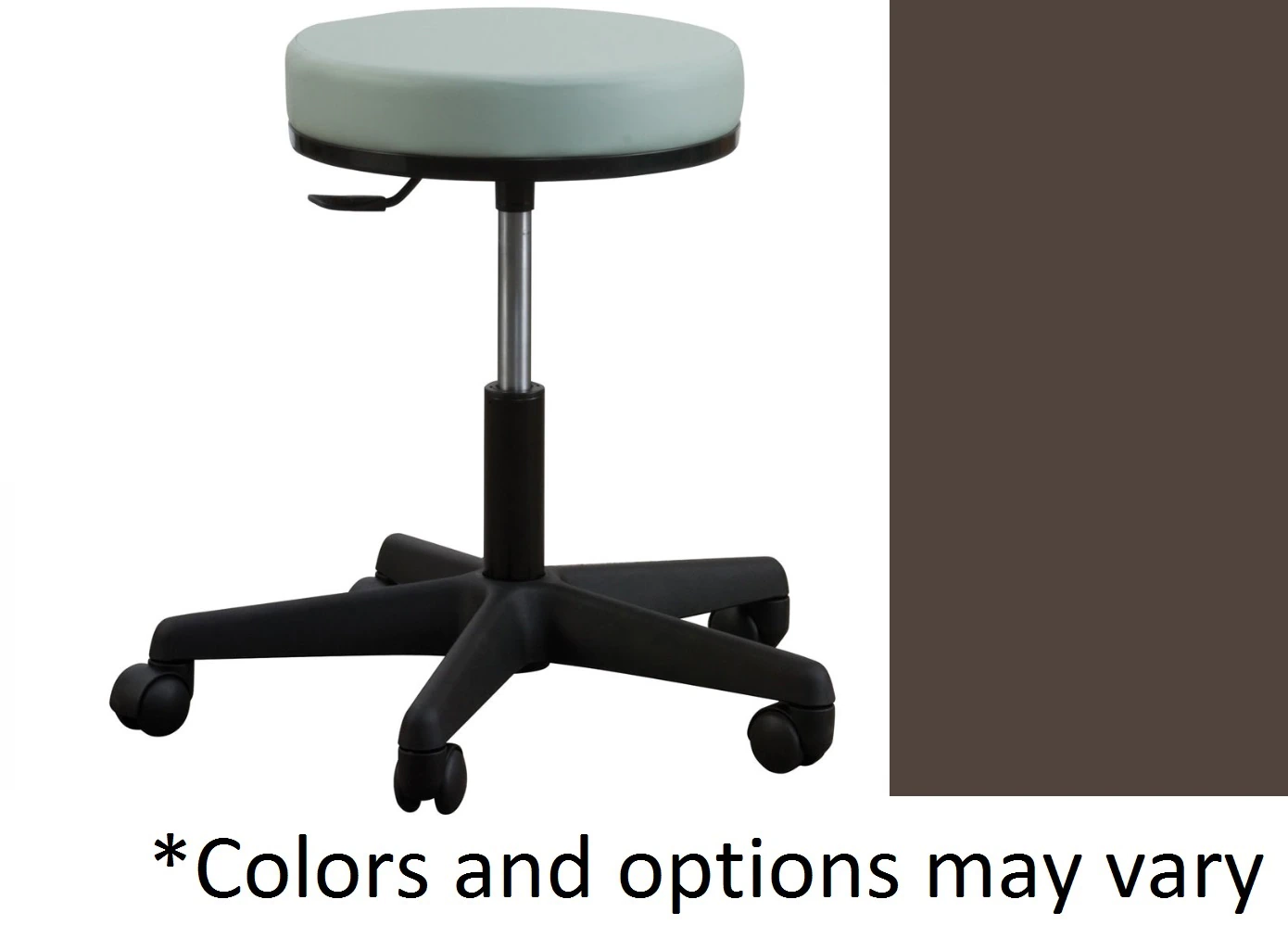 Oakworks Premium Pneumatic Exam Stool, 5-Leg with Casters, Espresso, 300 lb Capacity