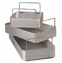 Medline Sterilization Tray, Aluminum, 15.75 x 9.5 x 2 Inches, Each