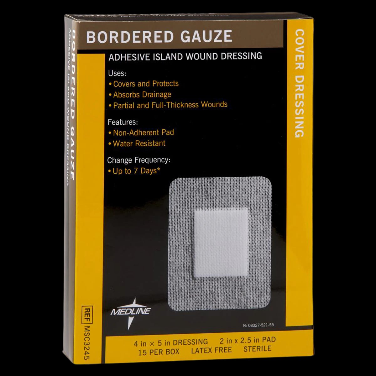 Caring Gauze Island Dressing, 4x5" Sterile, Non-Woven, Latex-Free