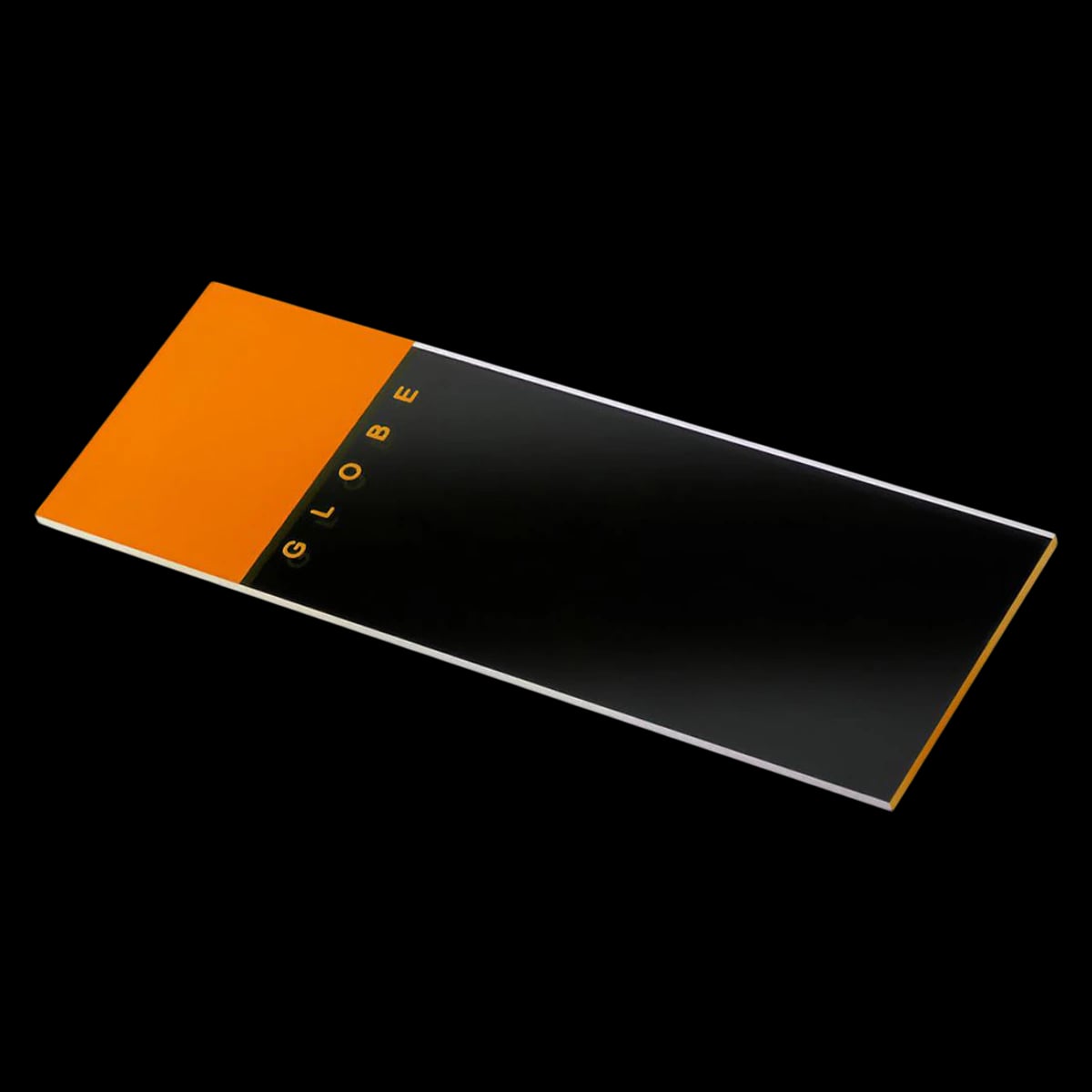 Globe Scientific Frosted Microscope Slides, 25x75x1mm, One Side Frosted, Orange, 90° Grounded Edges, 1440/Case