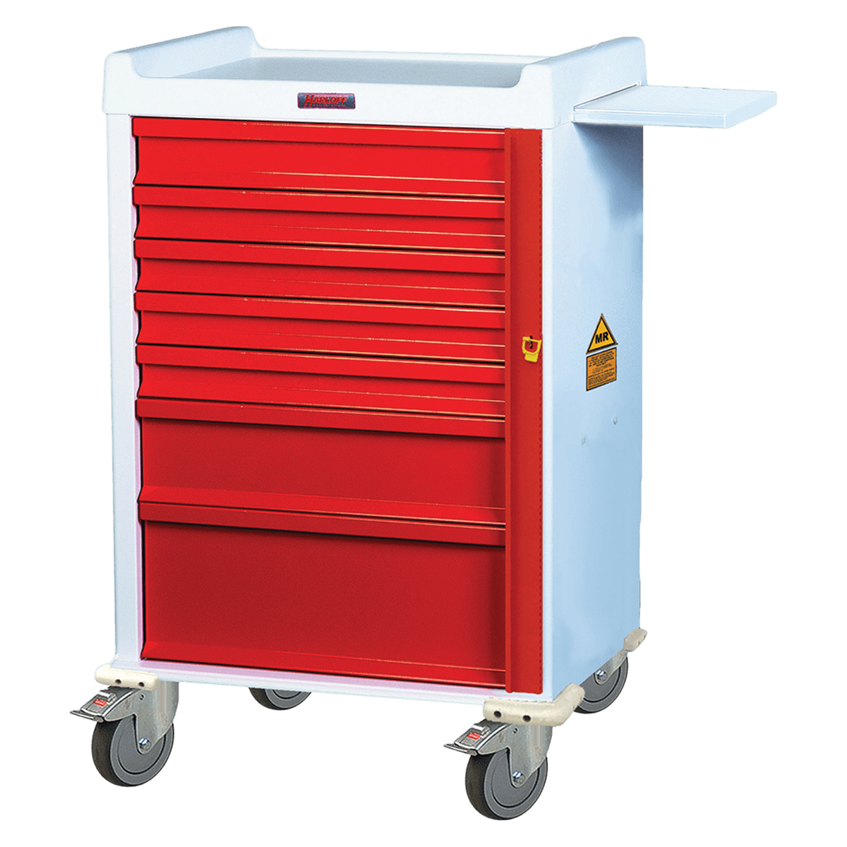 Harloff OptimAL Line Emergency Crash Cart, 7-Drawer, 45-3/4" x 32" x 25", with (4) 5" Swivel Casters