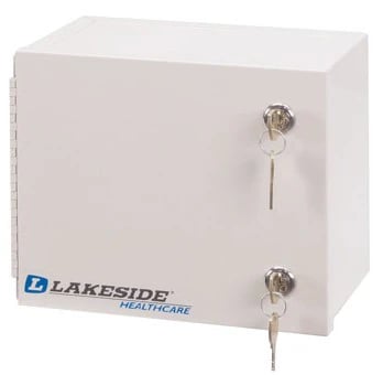 Lakeside Narcotics Cabinet, 1 Door, 3 Shelves, Double Lock, Steel