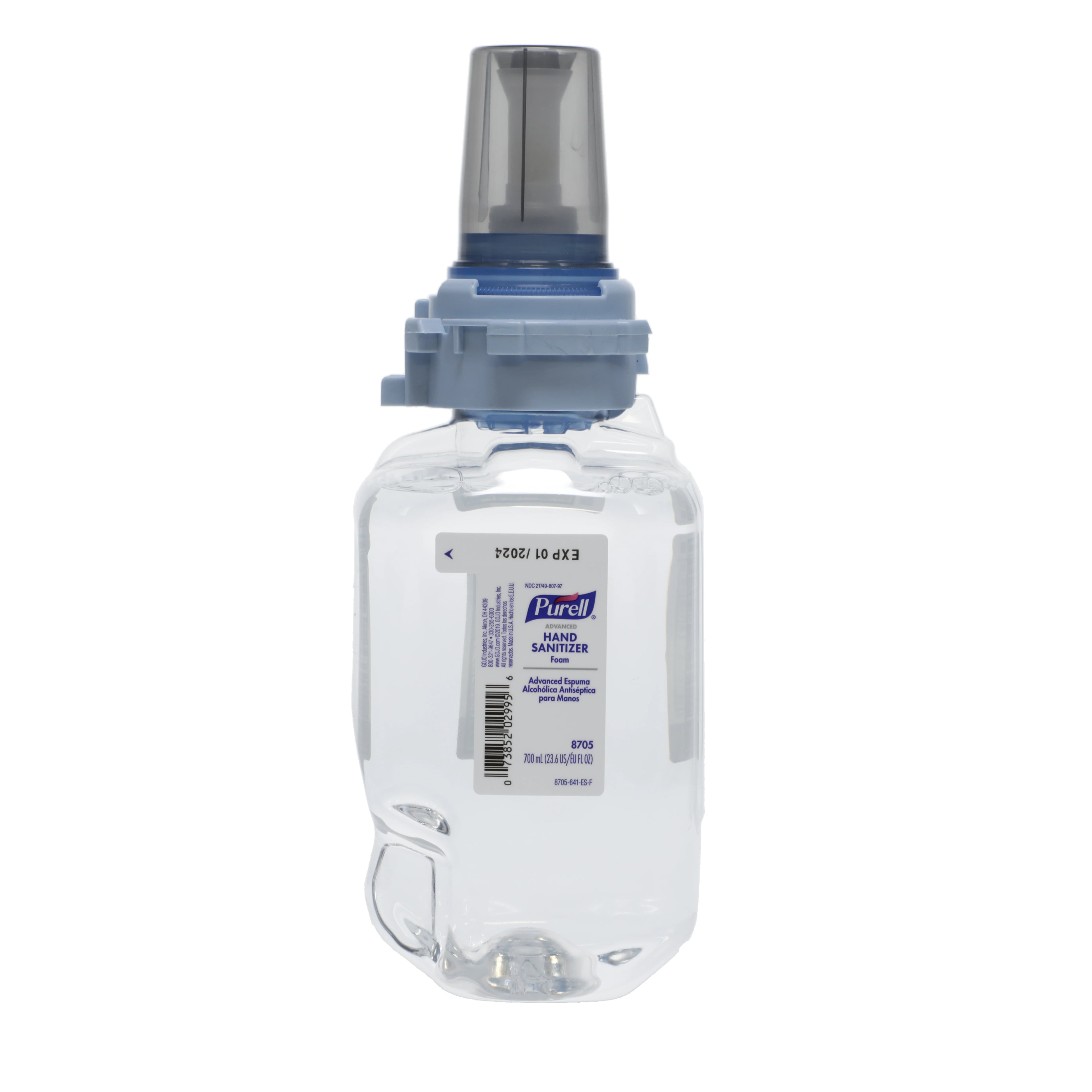 PURELL Advanced Instant Hand Sanitizer Foam, 700 mL Refill for ADX-7 Dispenser, 70% Ethyl Alcohol, 4/Case