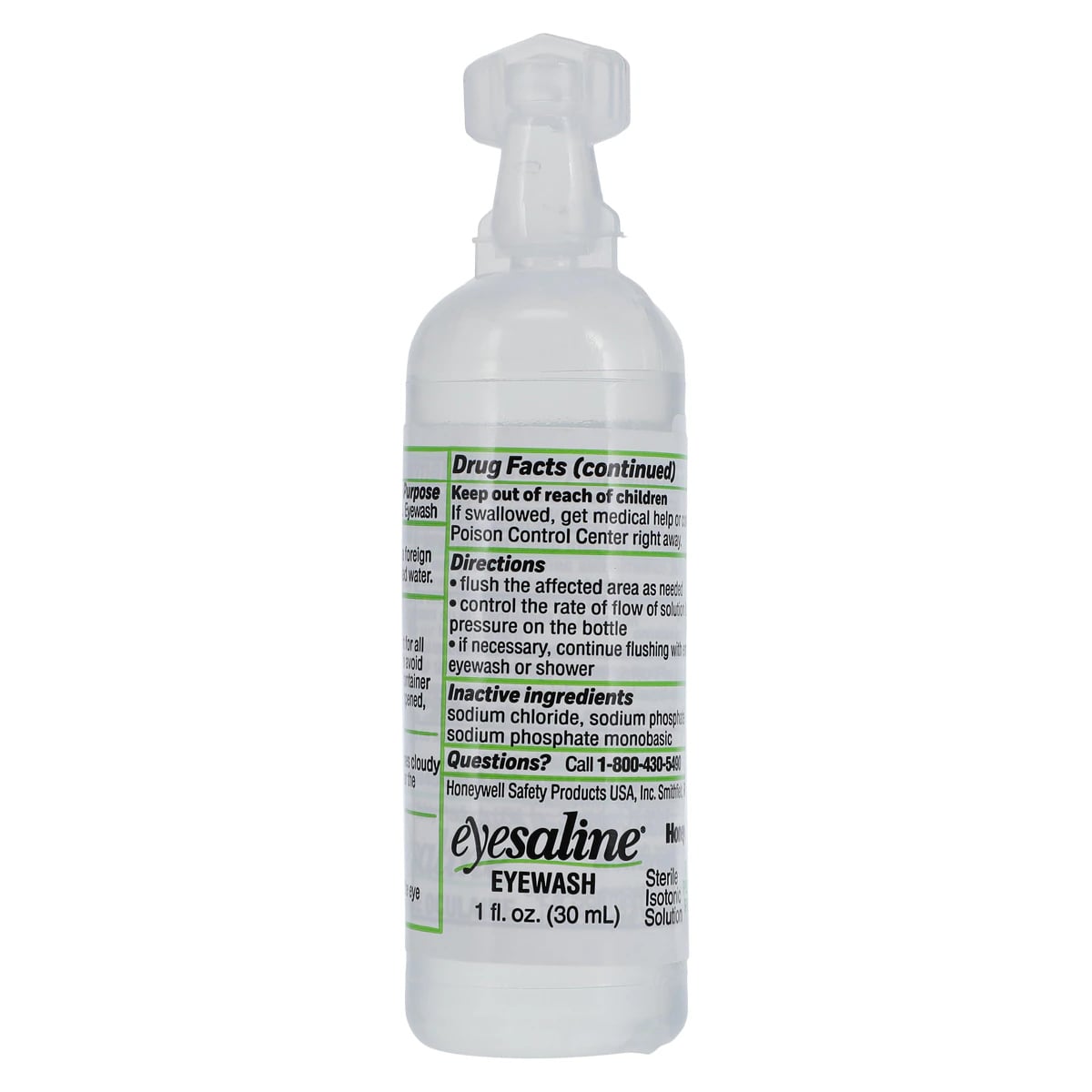 Honeywell Eyewash Personal Eyesaline, 1 oz Squeeze Bottle, Each
