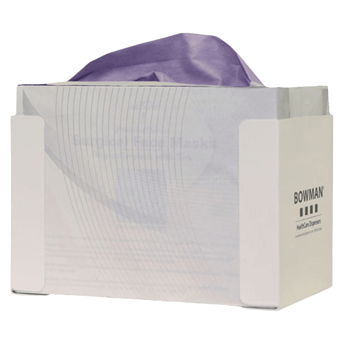 Dispenser Face Mask, White Powder Coated Steel, Tie-On Masks, 01KWVT5YSHRGXQNZQ52BMFDA2V
