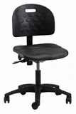 Brewer Task Stool, Adjustable Height, 5-Leg Base with Casters, Black, Each