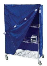 Lakeside Cart Cover, Plastic, Fits Round Post Wire Cart, 18" x 36" x 72"