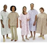Monet Patient Gown, Adult Unisex 3X-Large, Shooting Stars Print, 55% Cotton/45% Polyester, 60 in x 45 in, Dozen