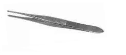 Medline Iris Tissue Forceps, Straight, 1x2 Teeth, 4-1/4", Sterile, 20/Case