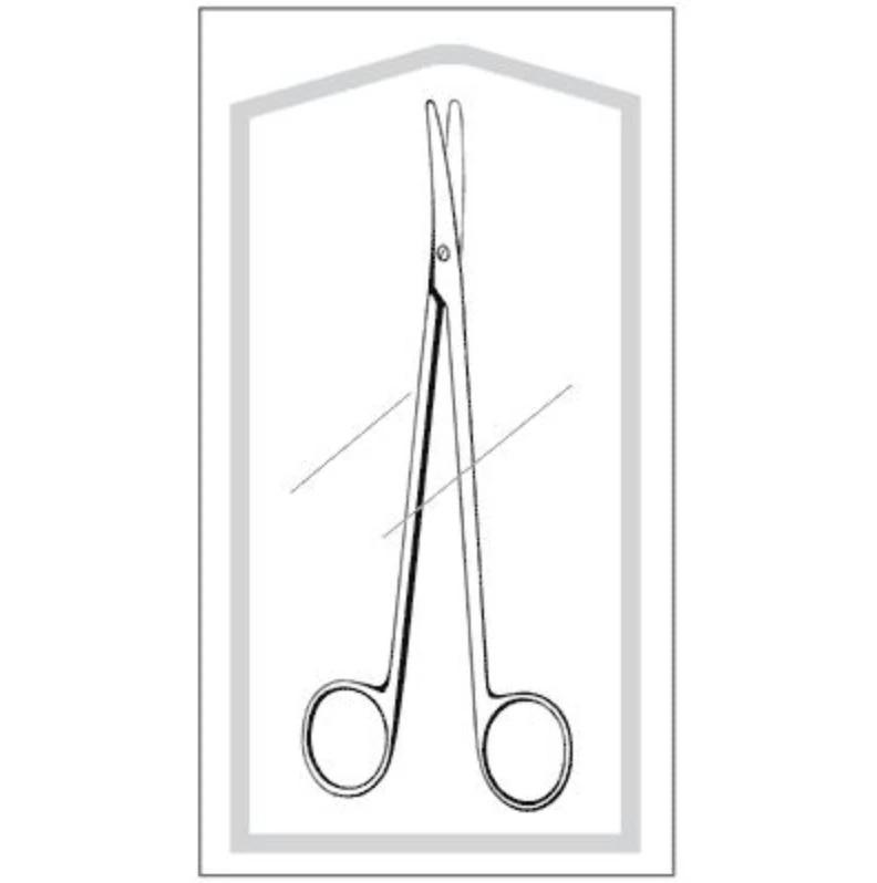 Sklar Instruments Econo Metzenbaum Dissecting Scissors, 7" Curved, Stainless Steel, Sterile, Disposable, 25/Case