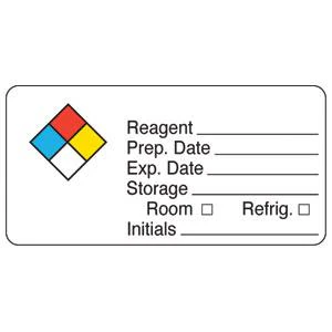 Shamrock Chemical Hazard Labels, 1-1/2" x 3", 500/Roll