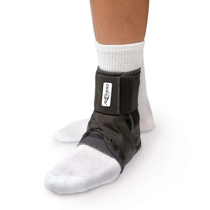 DJO Stabilizing PRO Ankle Brace, Adult, Large, 800D Nylon, Black, 13-14"