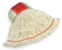 Mop Shrinkless Web Foot 5" Medium White, 6/Case