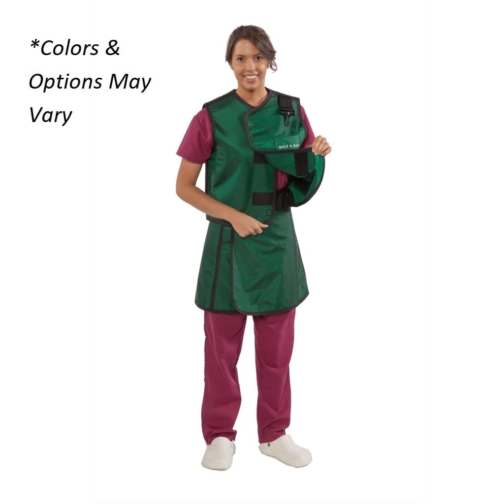 EasyWrap X-Ray Apron, Unisex, Adult, Tie-Dye, 24x40", 0.5mm Lead Equivalence, with Thyroid Collar