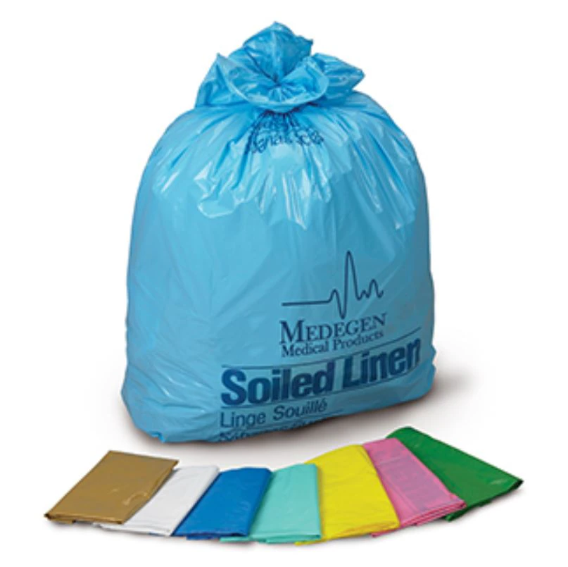 Medegen Soiled Linen Bag, Disposable HDPE, 30x43", 20-30 Gallon