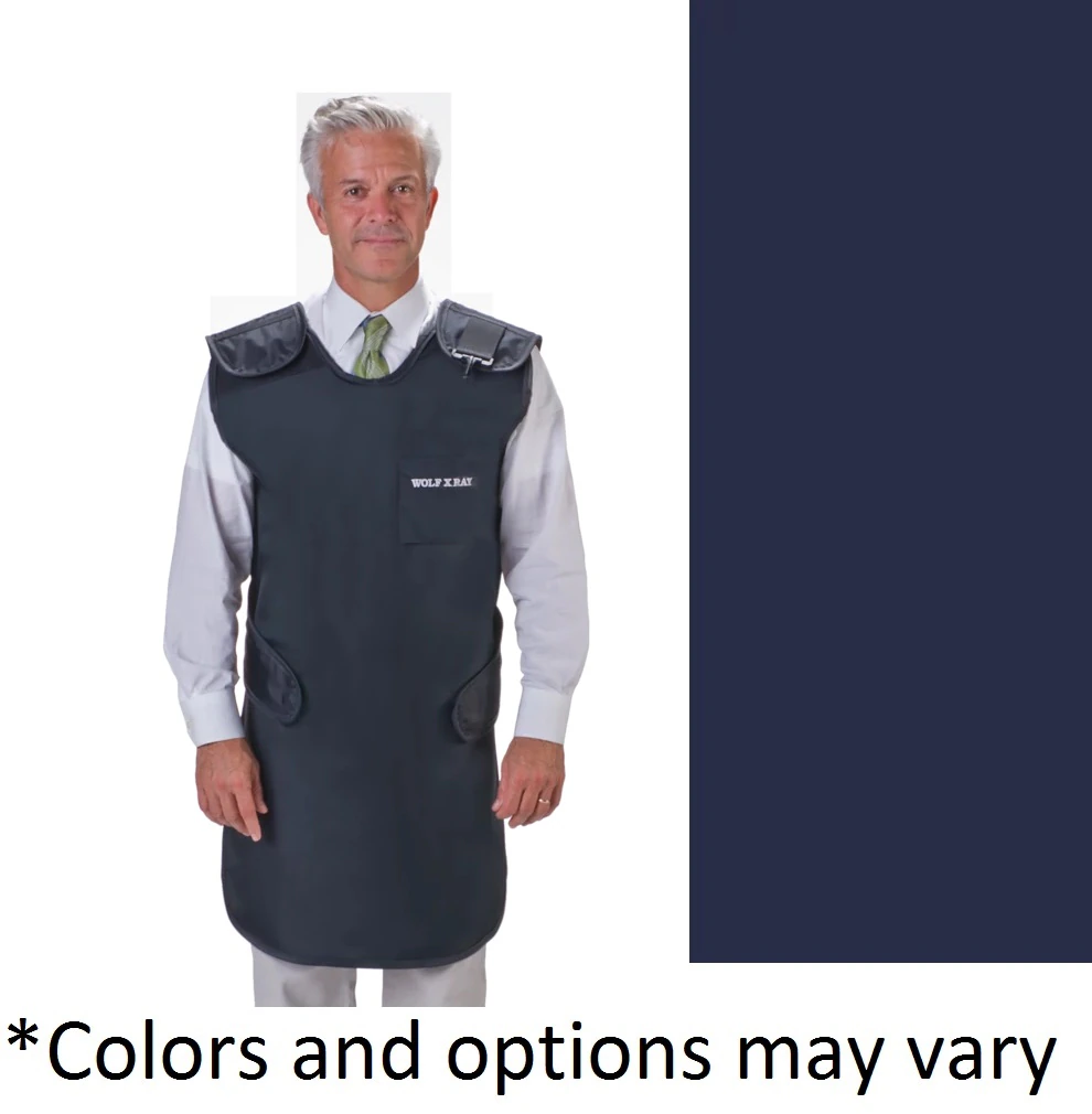 Wolf X-Ray Quickdrop Unisex X-Ray Apron, Lightweight Lead, 24x42", 0.5mm Equivalence, Navy