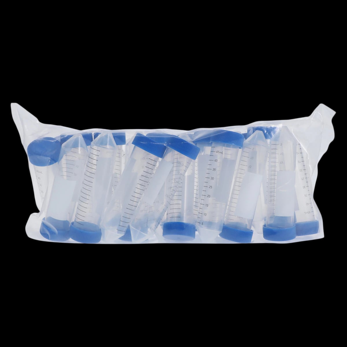 Globe Scientific Centrifuge Tube, Polypropylene, 50mL, Conical Bottom, Blue Screw Cap, Sterile, 500/Case
