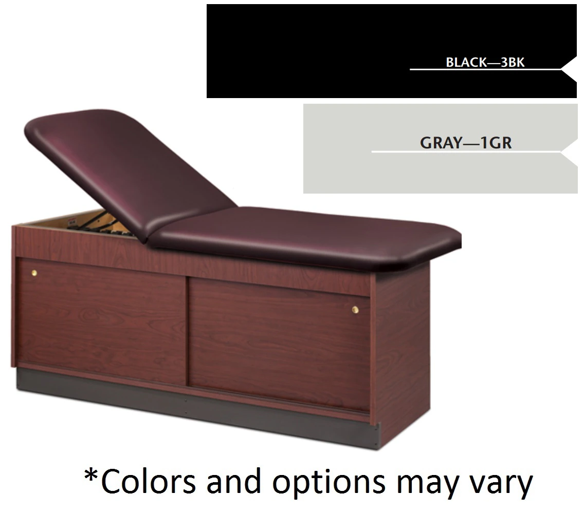 Clinton Industries Style Line Treatment Table, 27" Wide with Flat Top, Black, 425 lb Capacity