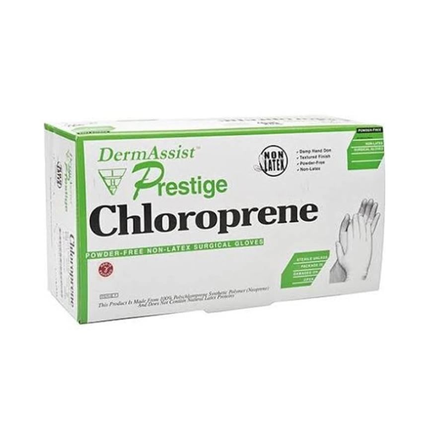 Prestige Chloroprene Surgical Gloves, Powder-Free, Latex-Free, Sterile, Size 6, White, 100/Case