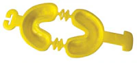 Medicom DentiCare Disposable Fluoride Gel Trays, Hinged Dual Arch, Small, Yellow, 50/Bag, 10029-SUN