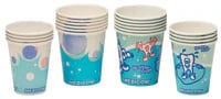 SafeBasics Poly-Coated Paper Cups, 5 oz, Bubbles Design, 1000/Pk, 115-CH