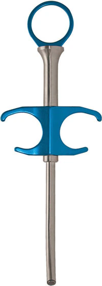 Bone Funnel Curved 3.5mm, Stainless Steel, Blue, 1.5cc Capacity, Each